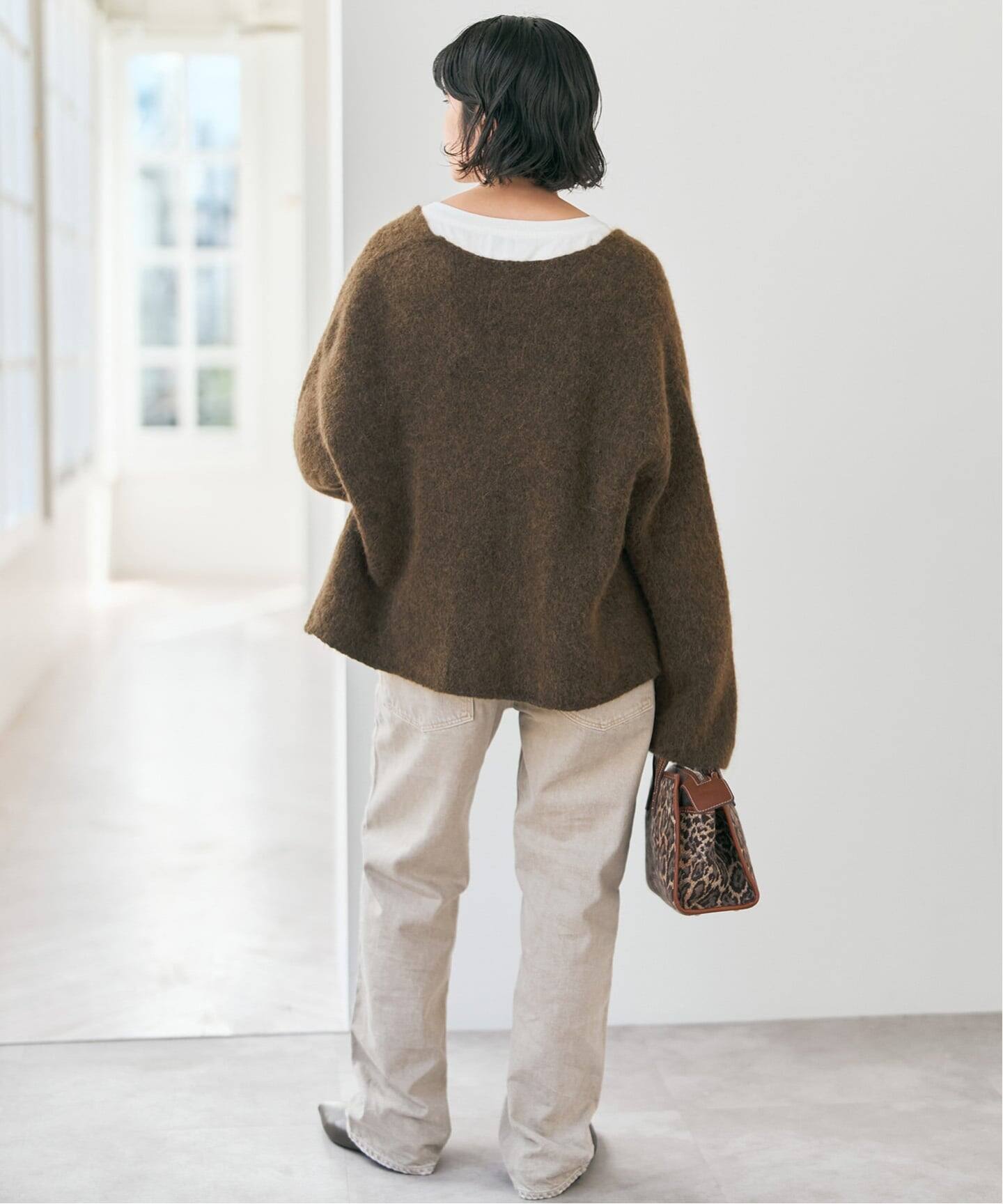 blacktogrey / ブラックトゥーグレー V-neck Knitted Cardigan