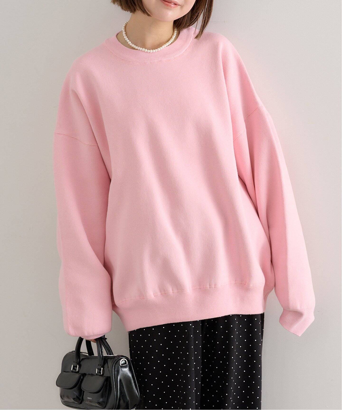 Spick&span スウェット ピンク【美品】 Spick＆Span トレーナー スウェット ルーズロゴスウェット