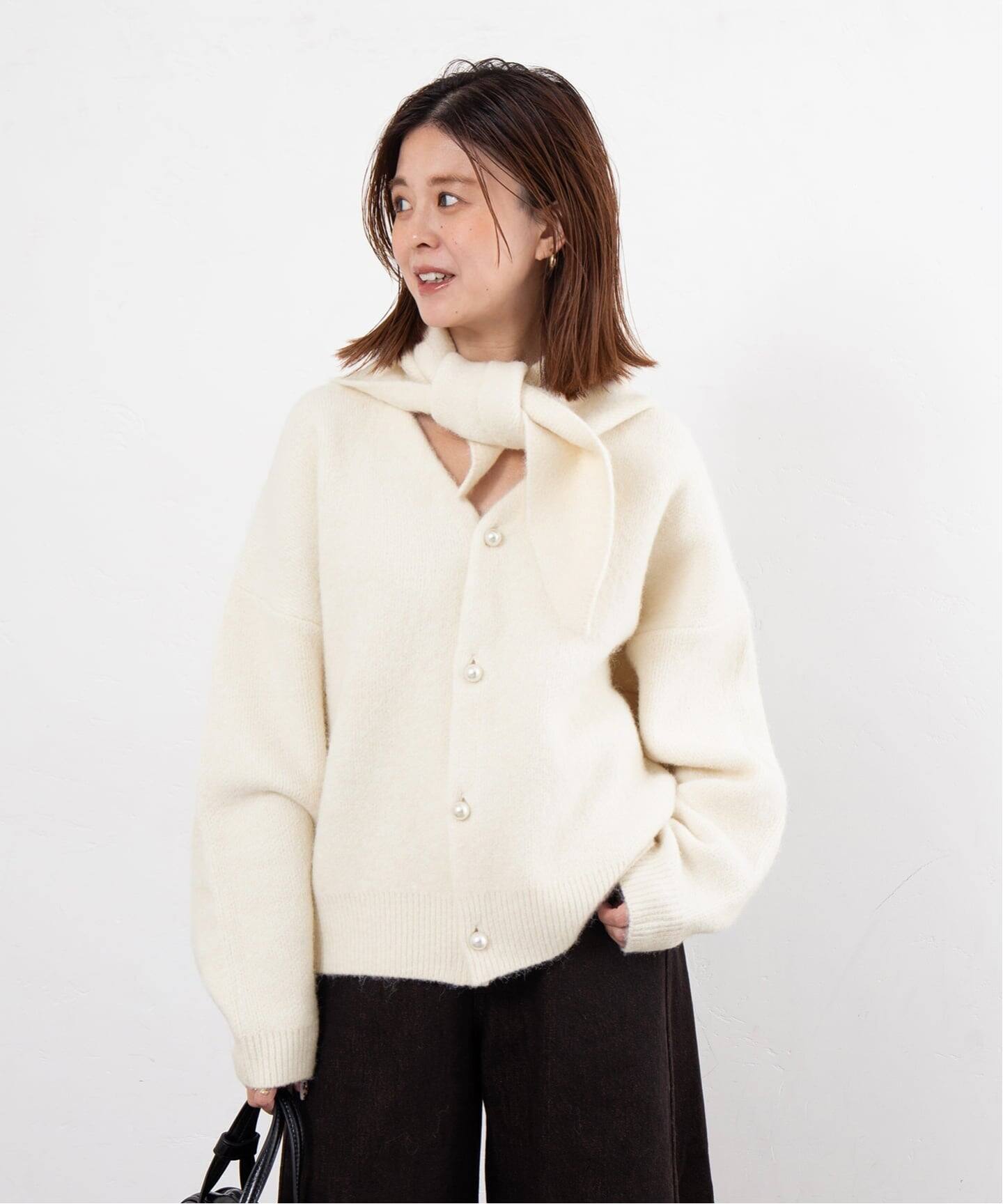 【NEW】ユー バイ スピック＆スパン（U by SPICK&SPAN）/ウールロングニットカーデ ウールロングニットカーデ（ニット／セーター）｜U by SPICK&SPAN