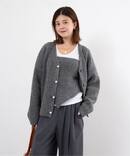 ウールロングニットカーデ