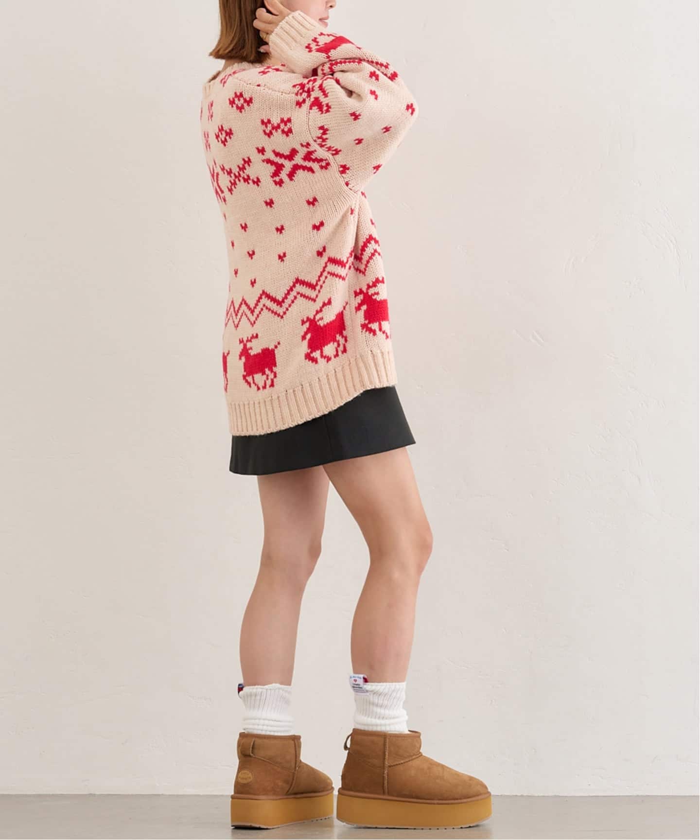 【完売品】SS24Spick &spanフーディーニットプルオーバー Sunny Side Up サニーサイドアップ リメイク ワイド アラン