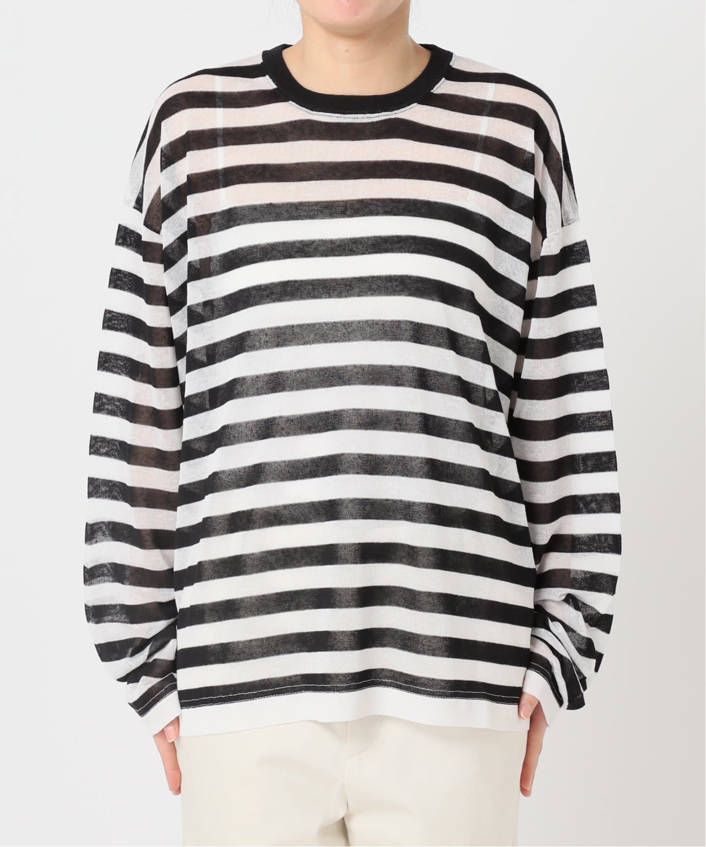 U by SPICK&SPAN ワッフルオーバートップス　ボーダー U by SPICK&SPAN ワッフルオーバートップス ボーダー