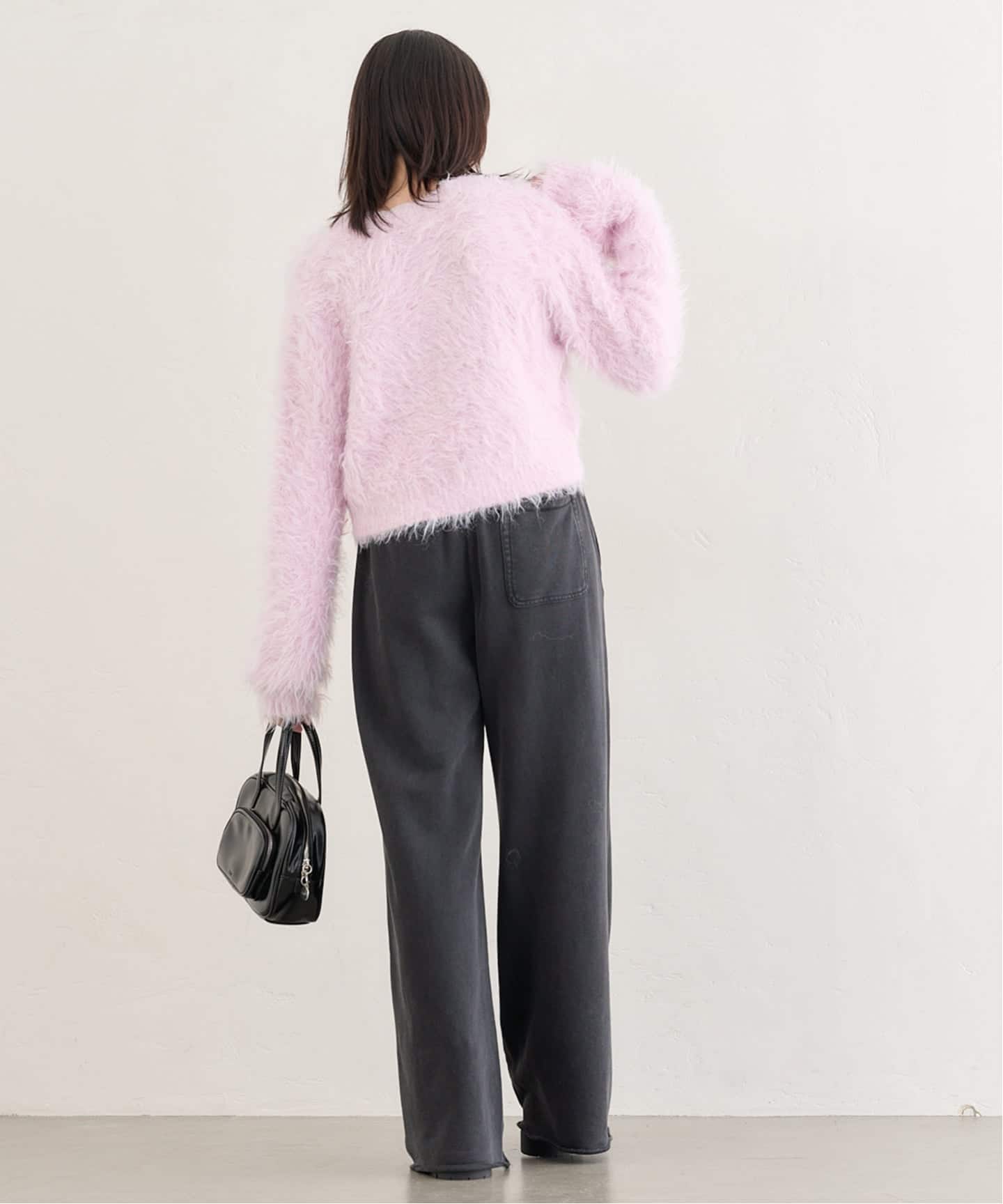 【美品✨】Spick&Span ふわふわ　ファーニット畦カーディガン　柔らかい フワフワシャギーVネックニットカーディガン(4色展開)sdprb1056