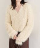 ファーニットカーディガン