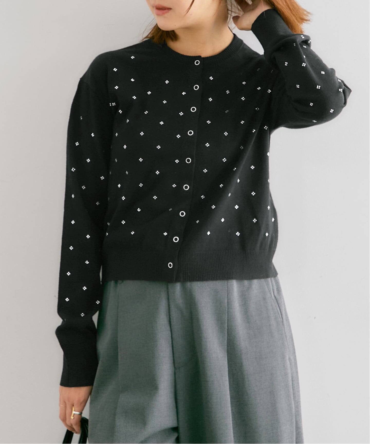 ビジューカーデ   お取り置き中 ビジューZIPカーデ|RETRO GIRL | RETRO GIRL ONLINE STORE レトロ