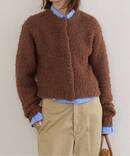 カーリーシャギー クルーカーディガン