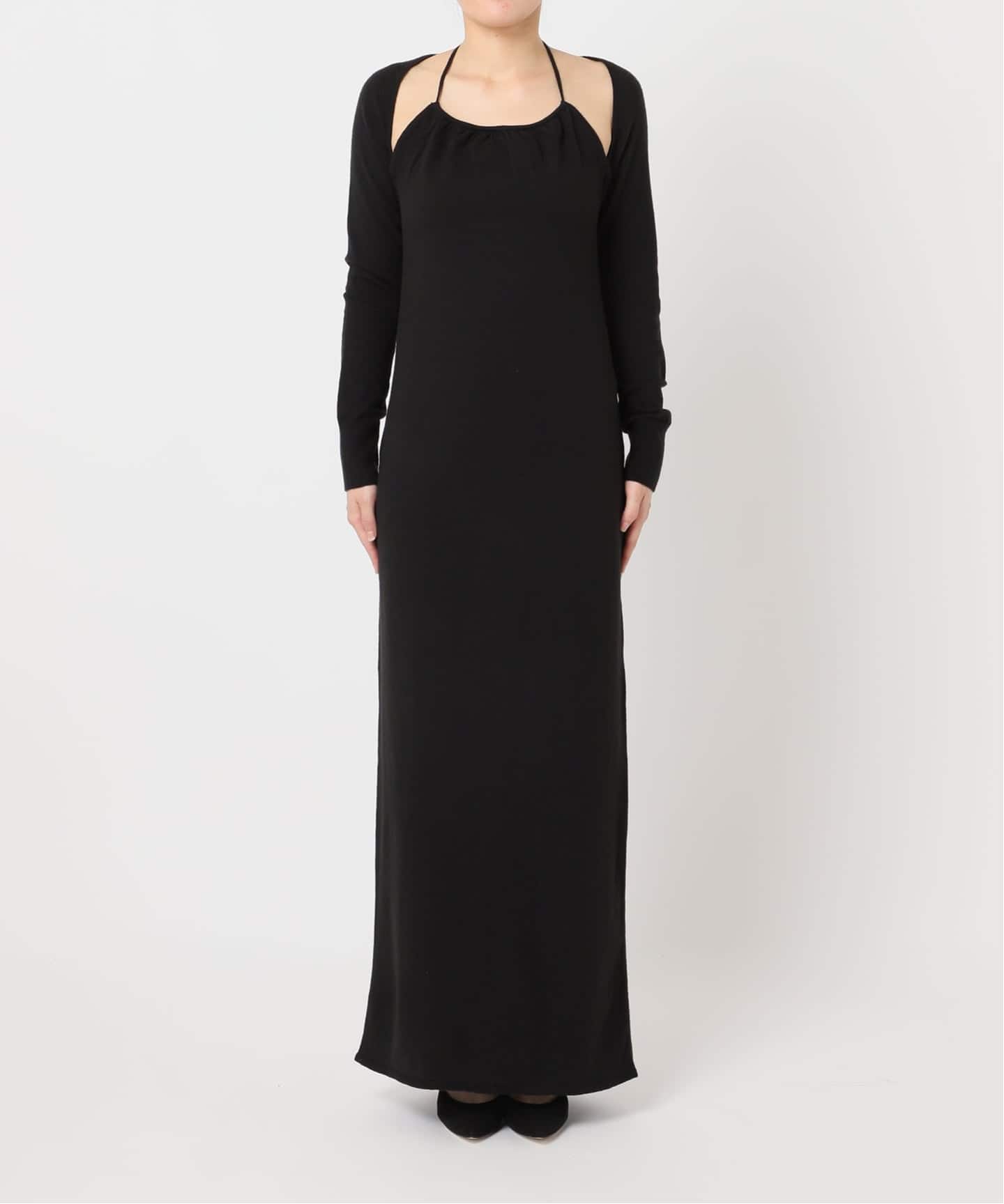 フェイクレイヤード ホルターネック ワンピース（ワンピース