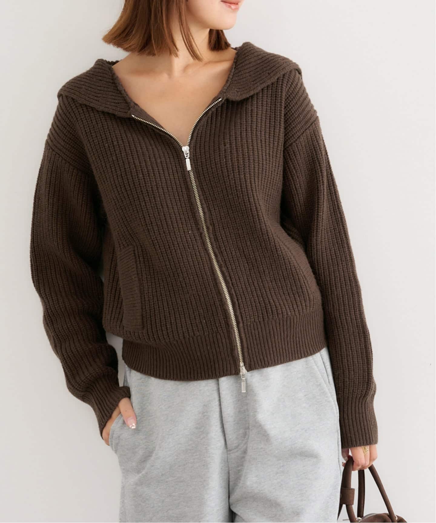 SAILOR ZIP-UP ニットカーディガン（カーディガン）｜UBY Spick & Span