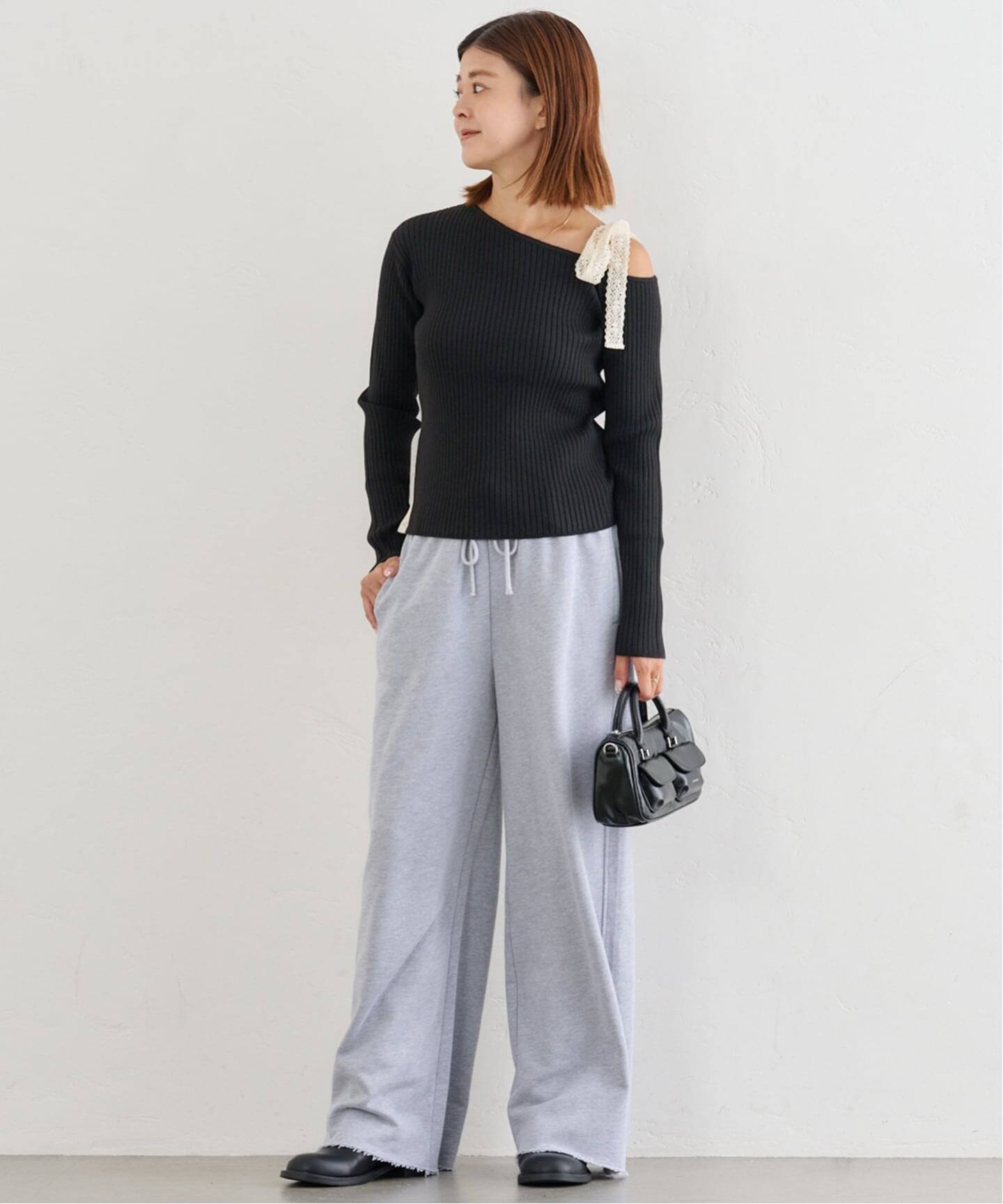 リボンレースリブKNIT（ニット／セーター）｜U by SPICK&SPAN（ユー