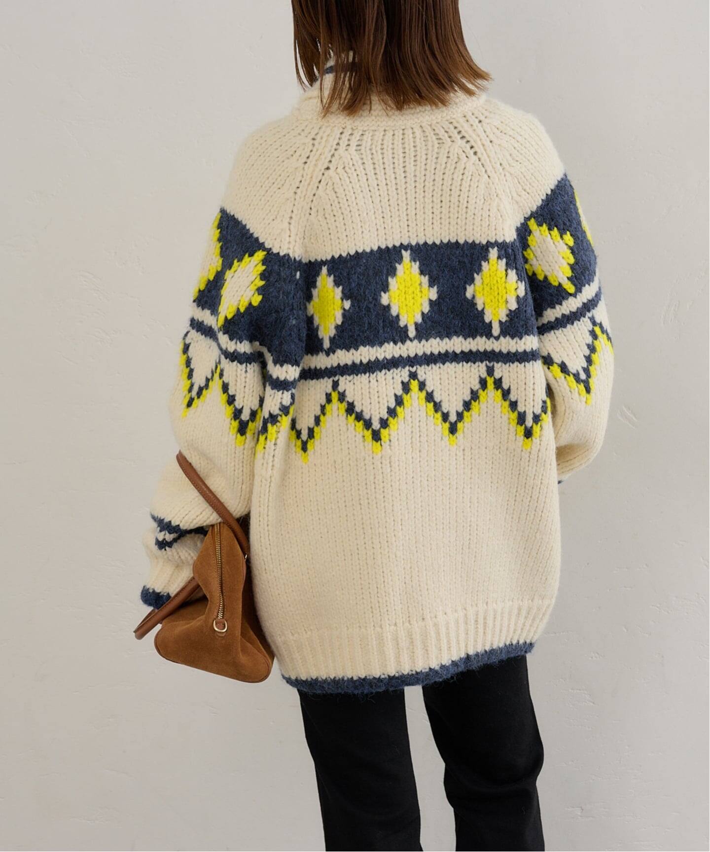 GREEN BUTTER/グリーンバター Big Dia Cowichan Cardigan（ニット