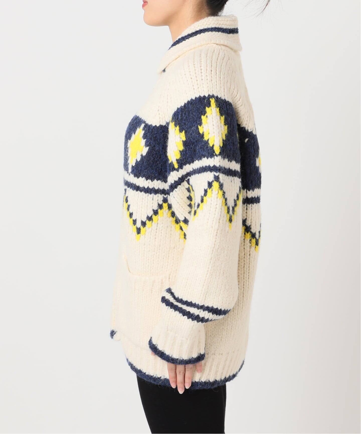 GREEN BUTTER / ボーダー カーディガン GREEN BUTTER/グリーンバター】Bohemian nordic Cardigan（4