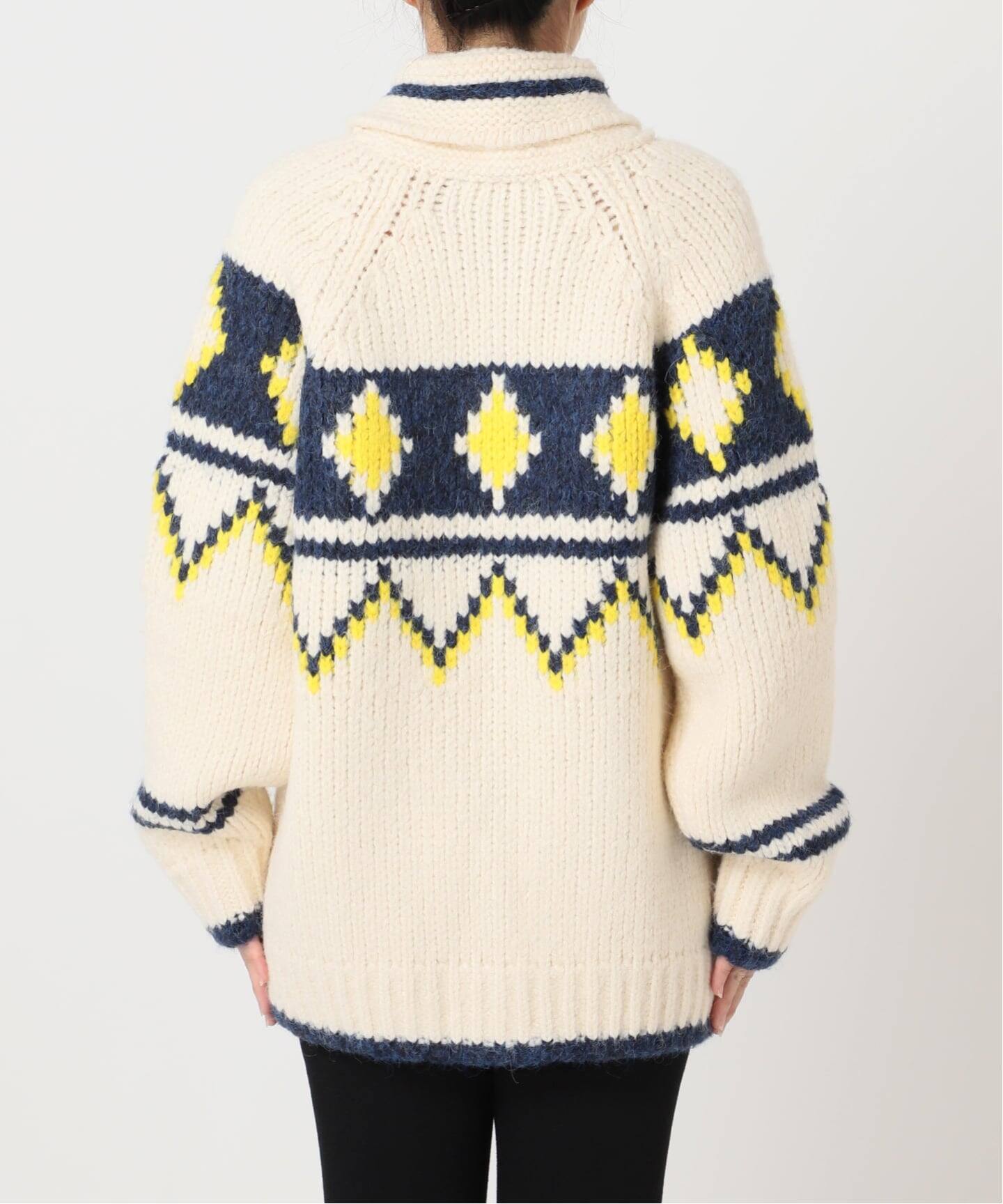 瀬戸大橋店】 ニット IP-UP TWINKLE COWICHAN CARDIGAN MVFW-KN0222