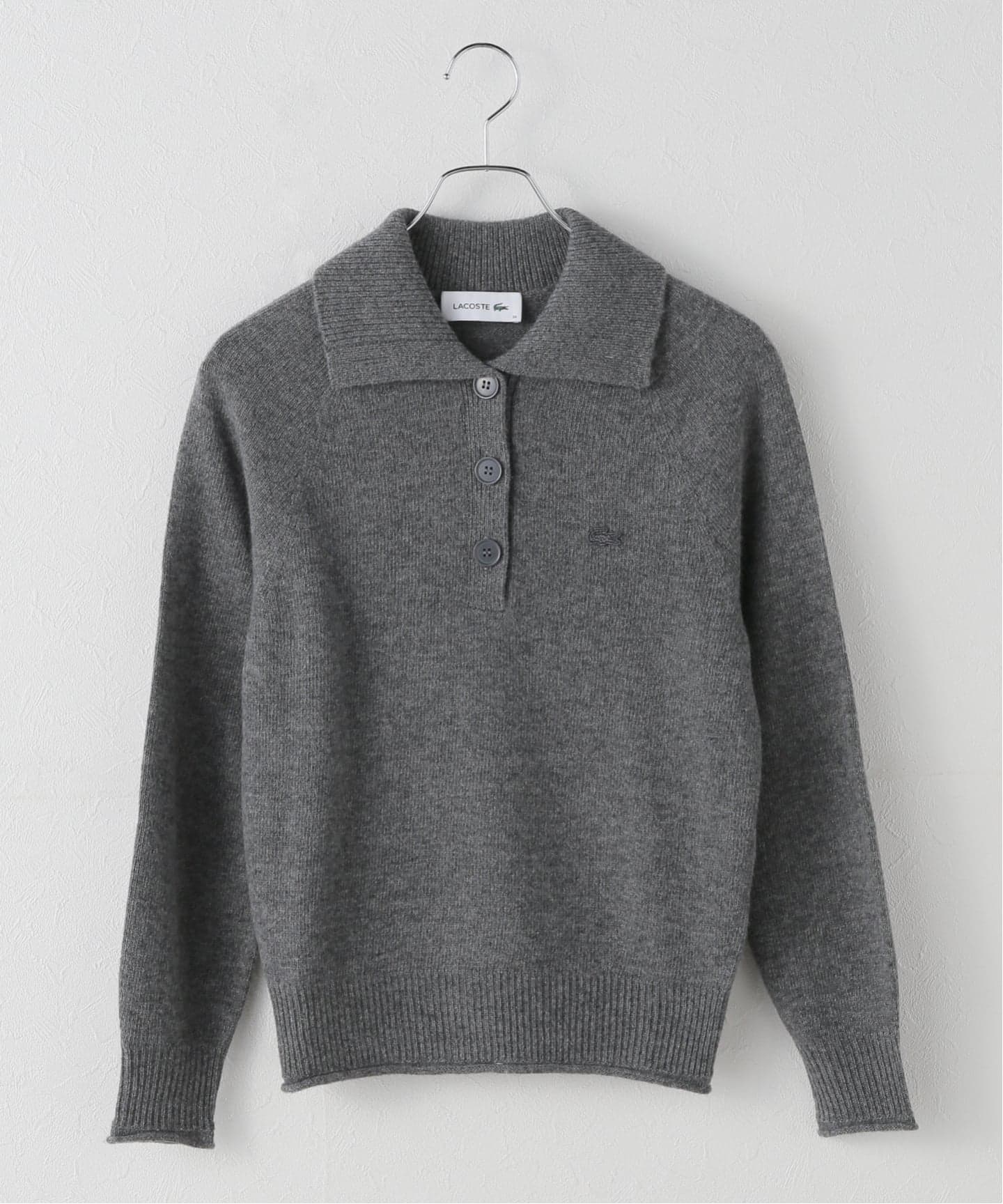 LACOSTE/ラコステ HALF BUTTON ニットプルオーバー（ニット／セーター