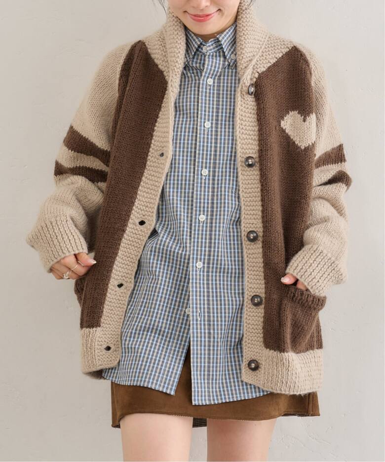 NEPAL HAND KNIT/ネパールハンドニット別注カウチンニットカーディガン 