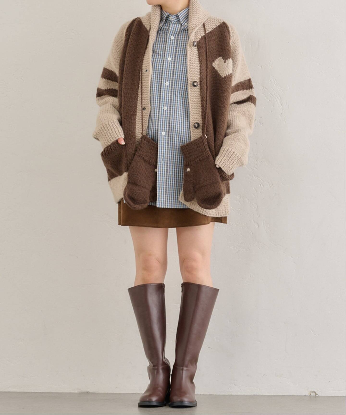 NEPAL HAND KNIT/ネパールハンドニット別注カウチンニットカーディガン