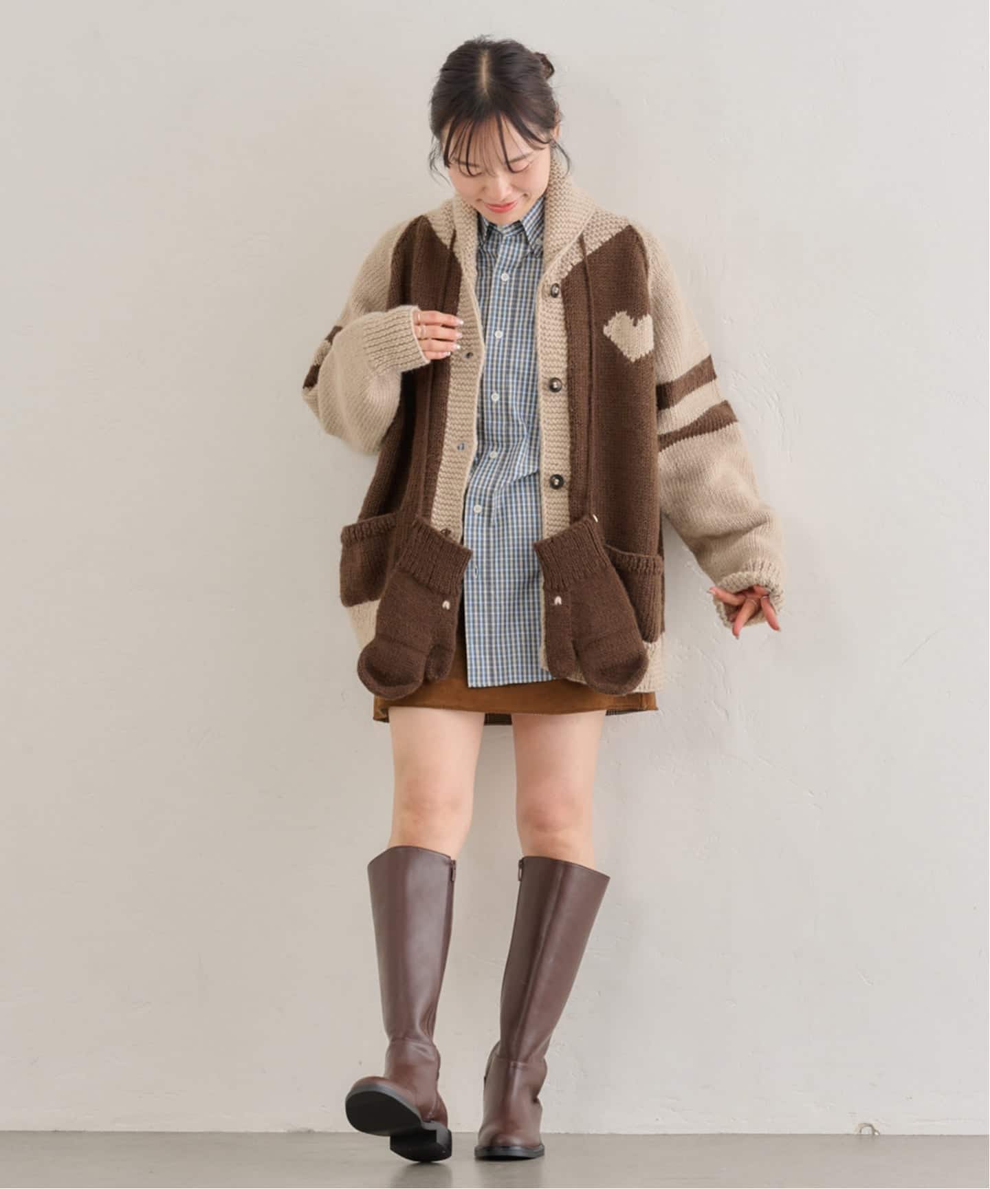 NEPAL HAND KNIT/ネパールハンドニット別注カウチンニットカーディガン