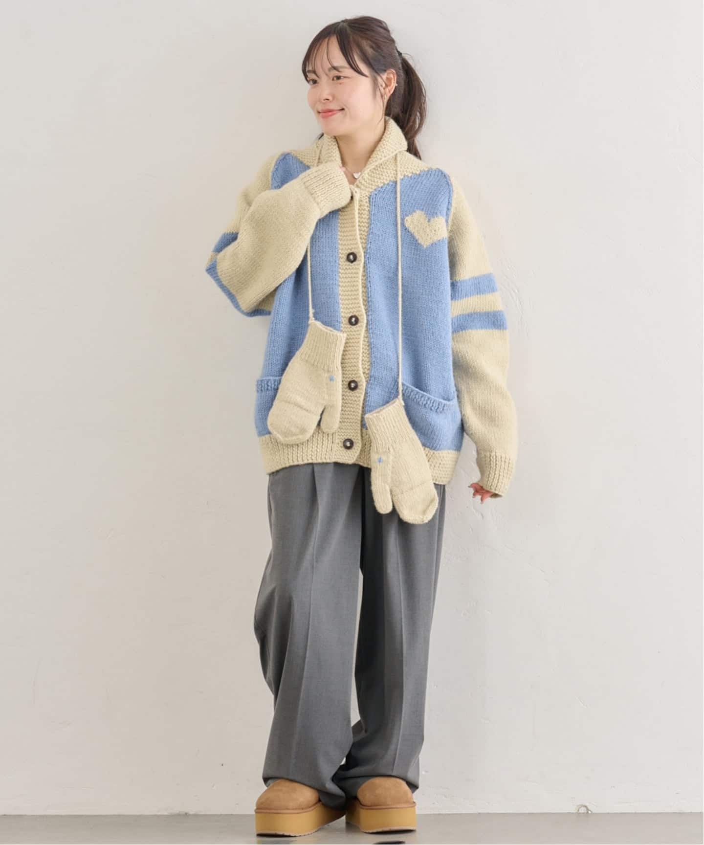 NEPAL HAND KNIT/ネパールハンドニット別注カウチンニットカーディガン