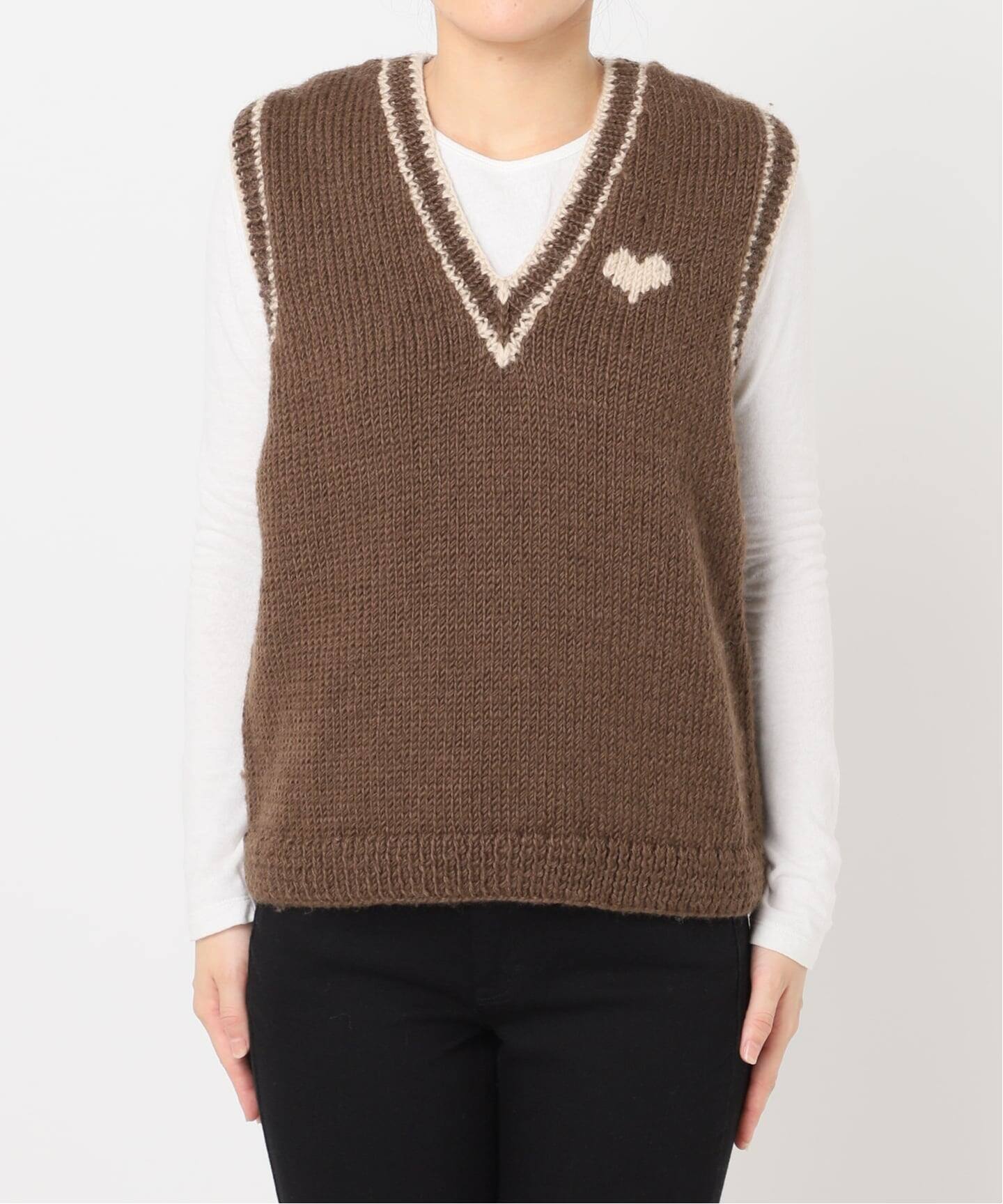 NEPAL HAND KNIT/ネパールハンドニット 別注ニットベスト（ベスト）｜U