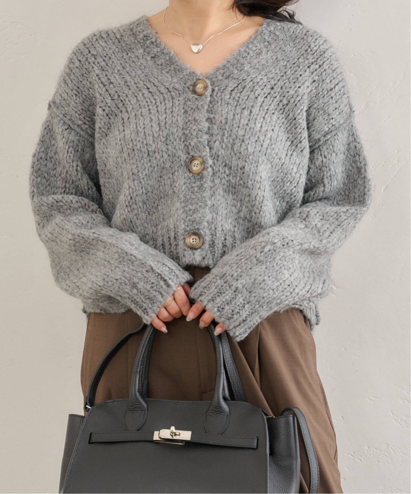TRICOTS JEAN MARC/トリコットジーンマルク CROP SHORT CARDIGAN