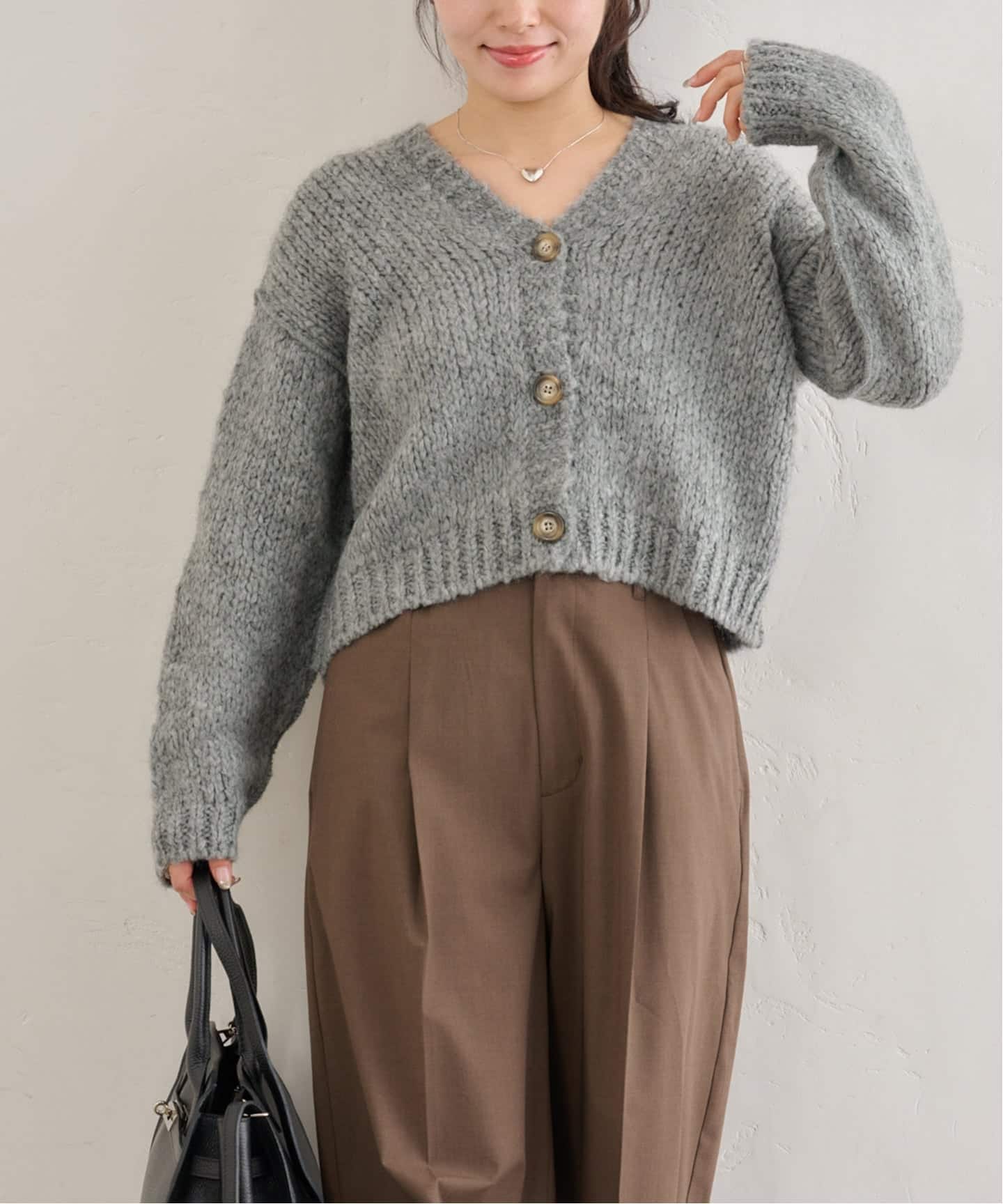 TRICOTS JEAN MARC/トリコットジーンマルク CROP SHORT CARDIGAN