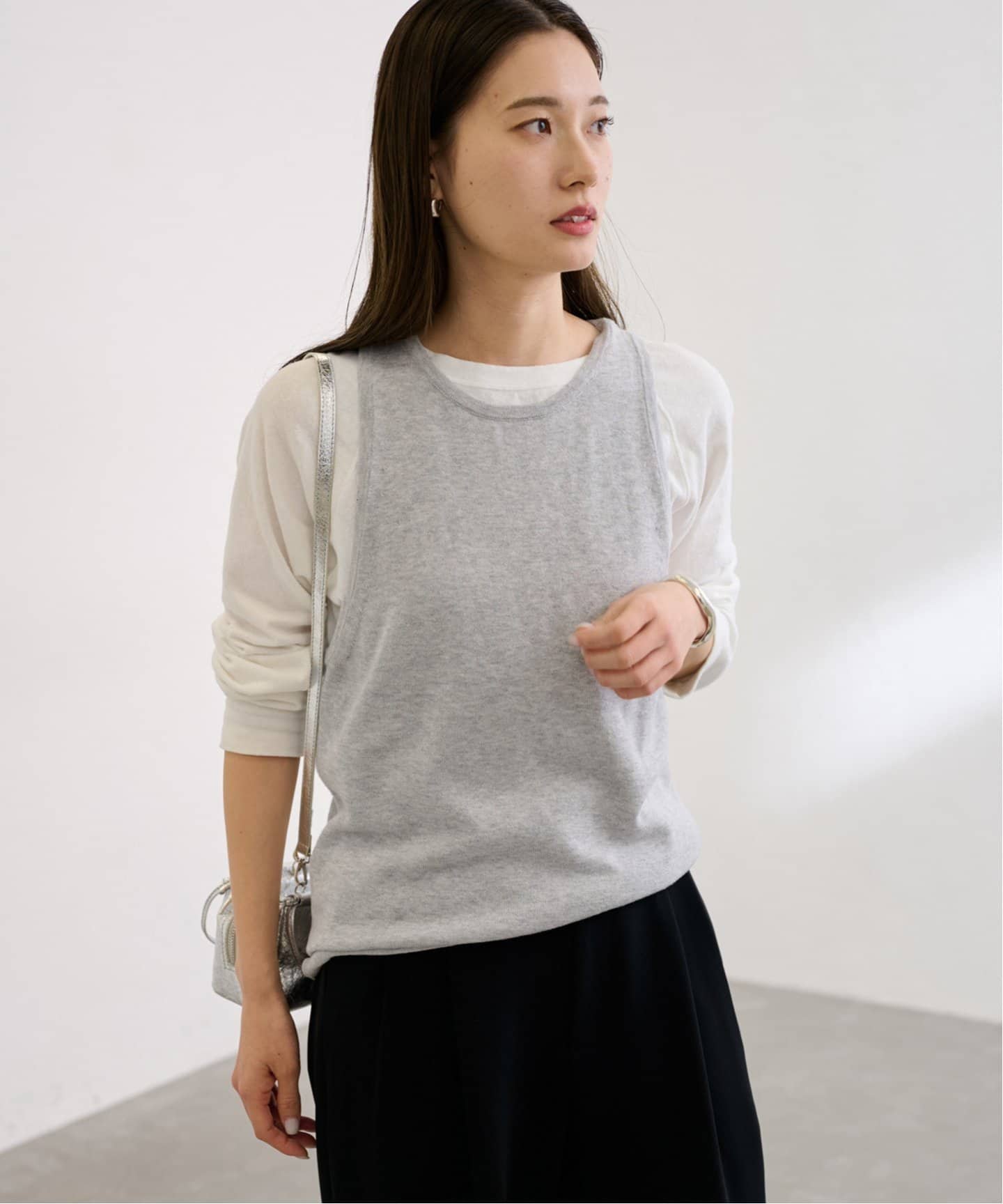 コットンカシミヤニットタンクトップ（タンクトップ）｜FRAMeWORK