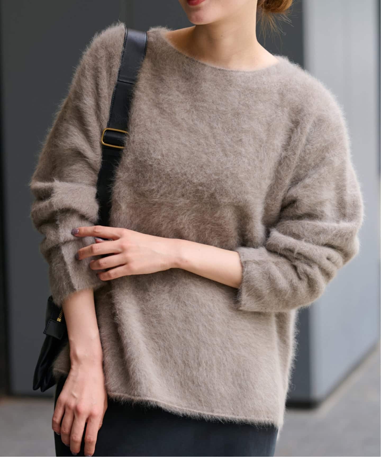 フレームワーク☆FOX/CASHMERE ボートネックプルオーバー　新品ブラック ≪追加予約≫FOX/CASHMERE ボートネック プルオーバー（ニット