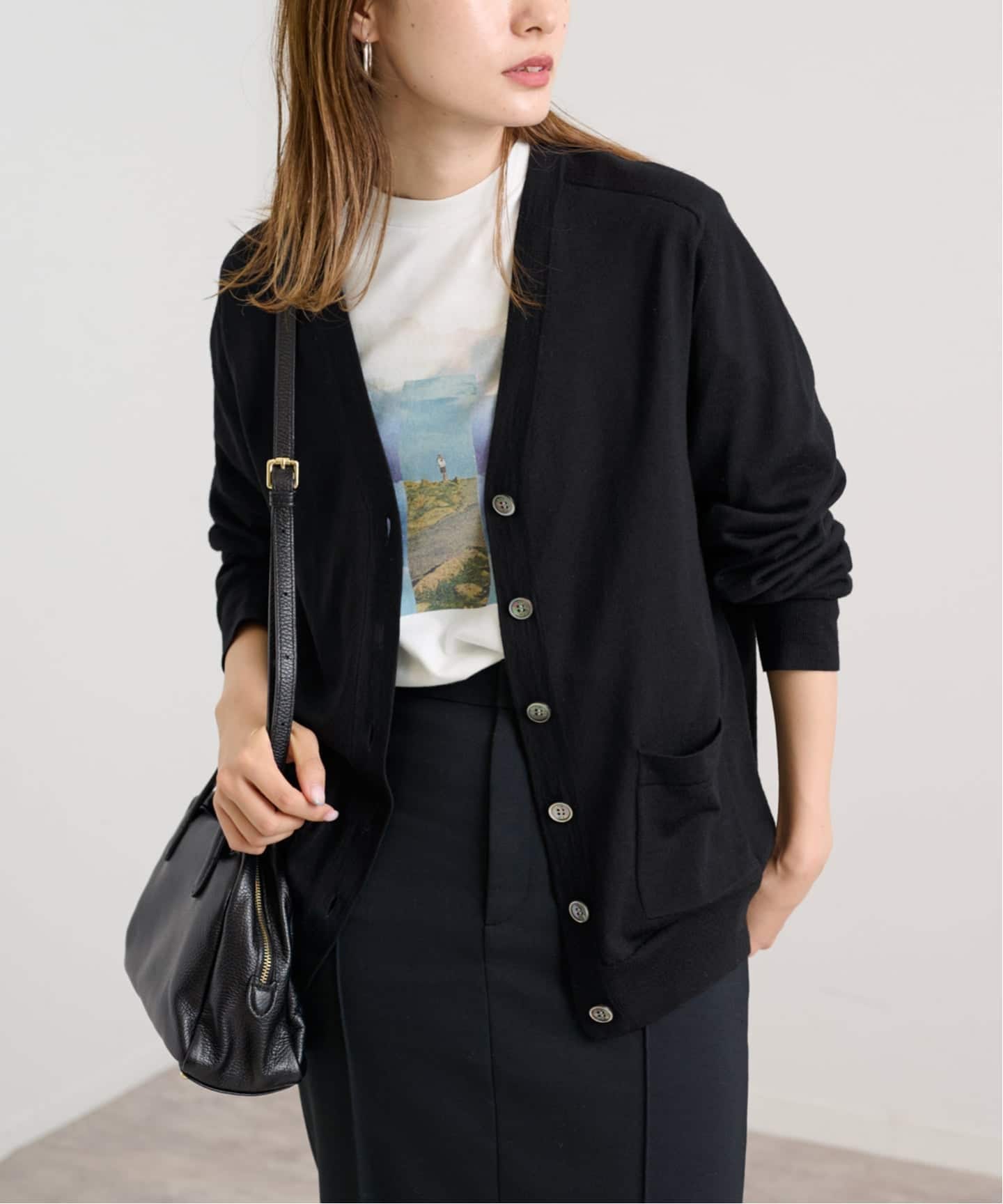 FRAMeWORK イタリアヤーン basic Vネックカーディガン FRAMeWORK｜≪WEB限定 / 追加≫イタリアヤーン basic Vネック