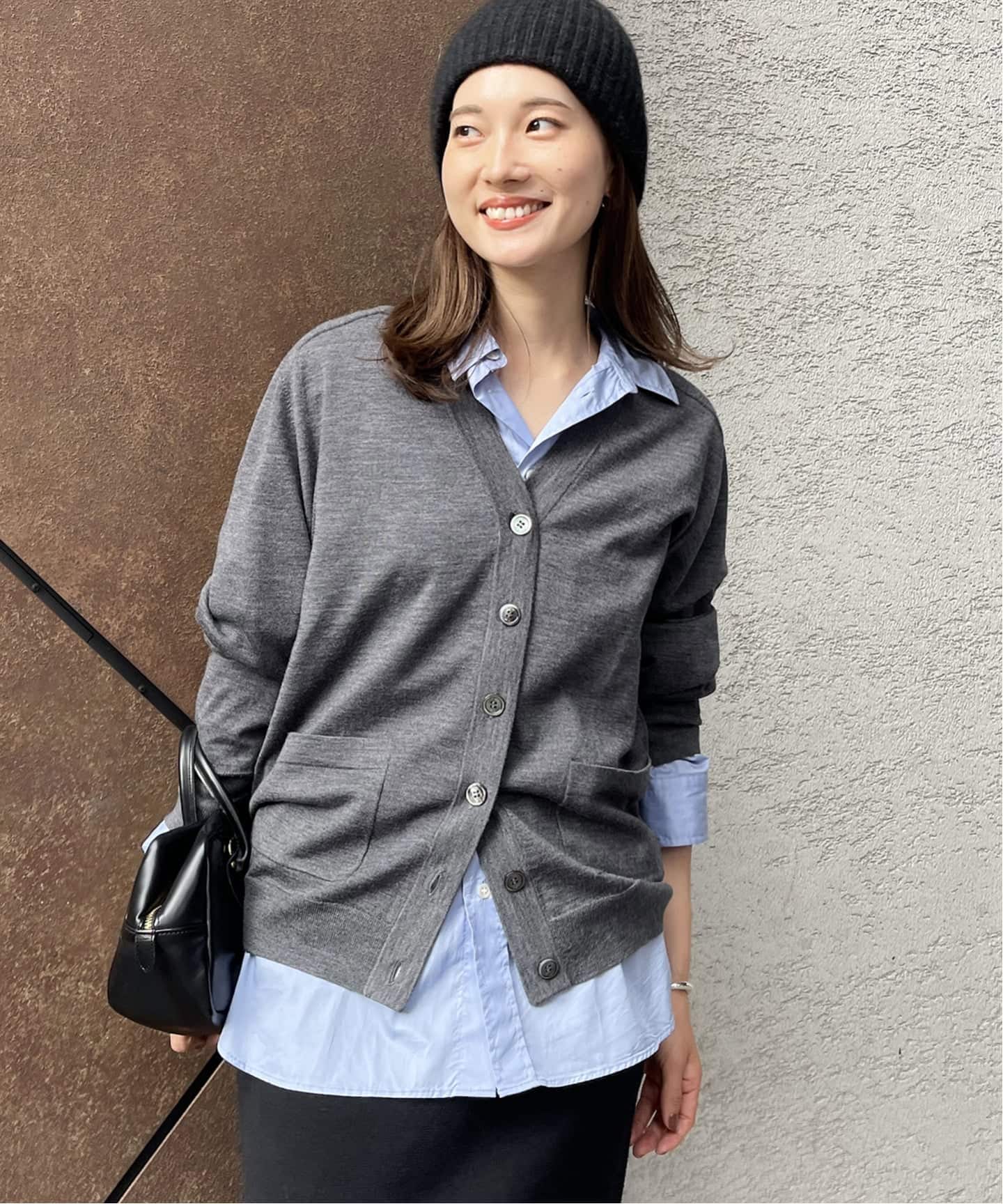 FRAMeWORK イタリアヤーン basic Vネックカーディガン ≪WEB限定 / 追加≫イタリアヤーン basic Vネックカーディガン