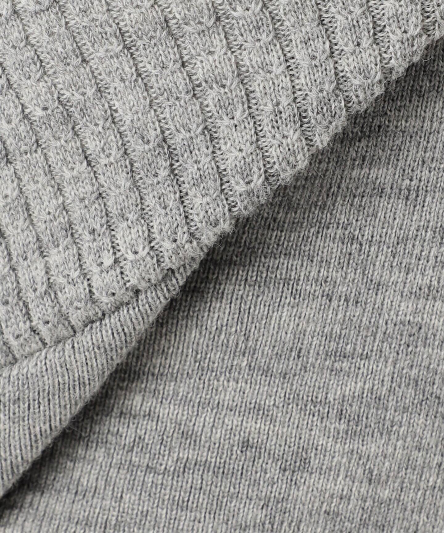 FRAMeWORK グレー 長袖柔らかニットセーター クルーネック ミドルゲージプルオーバー（ニット／セーター