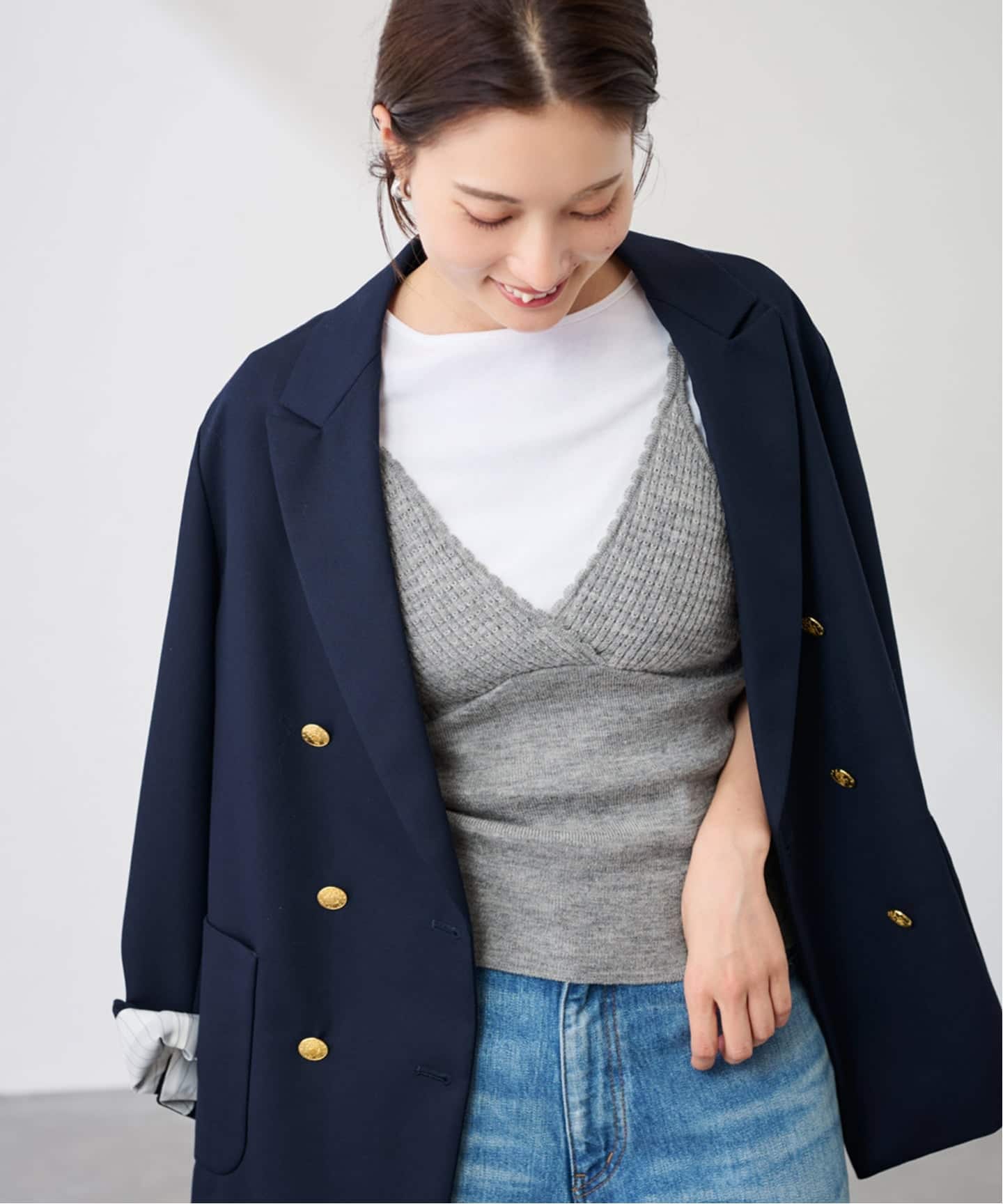 FRAMeWORK フレームワーク　ニットジャケット　ブラック ≪予約≫ランジェリーニット（ニット／セーター）｜FRAMeWORK