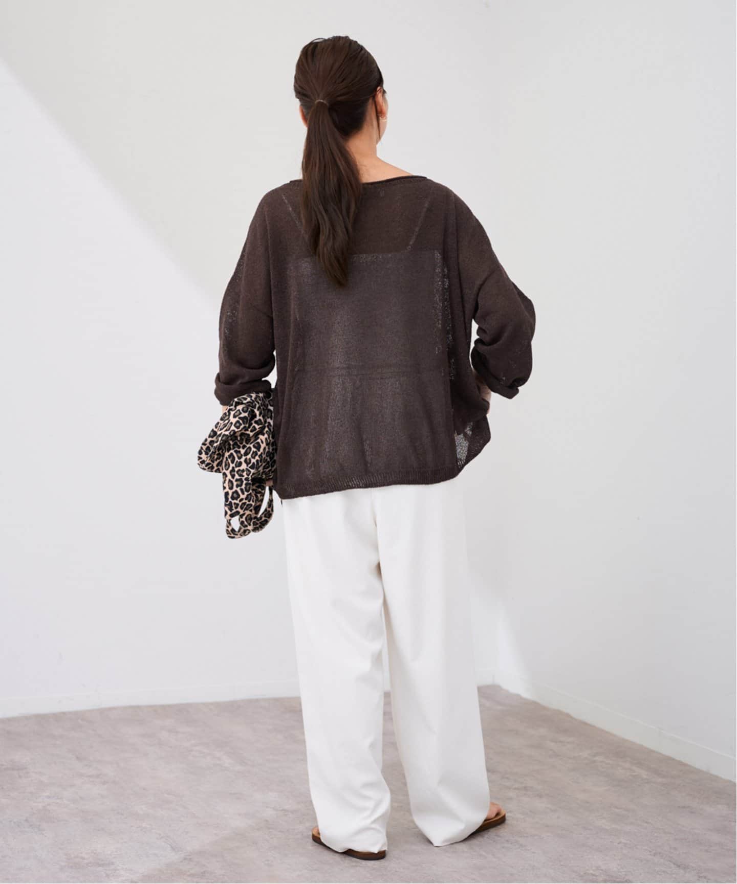【framework】21AW 16Gニュアンスプルオーバー　グレー framework】21AW 16Gニュアンスプルオーバー グレー