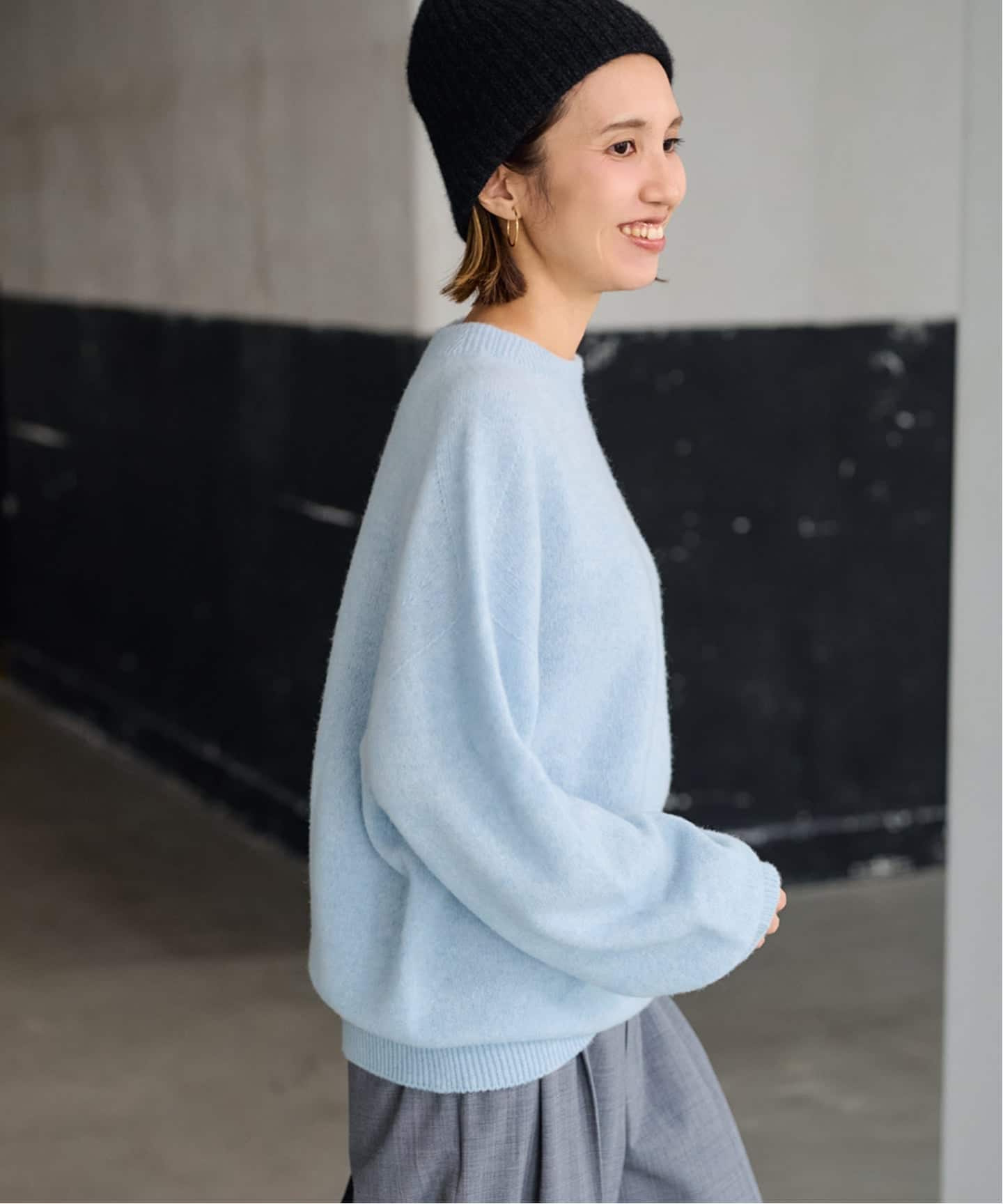 クルーネック ミドルゲージプルオーバー（ニット／セーター