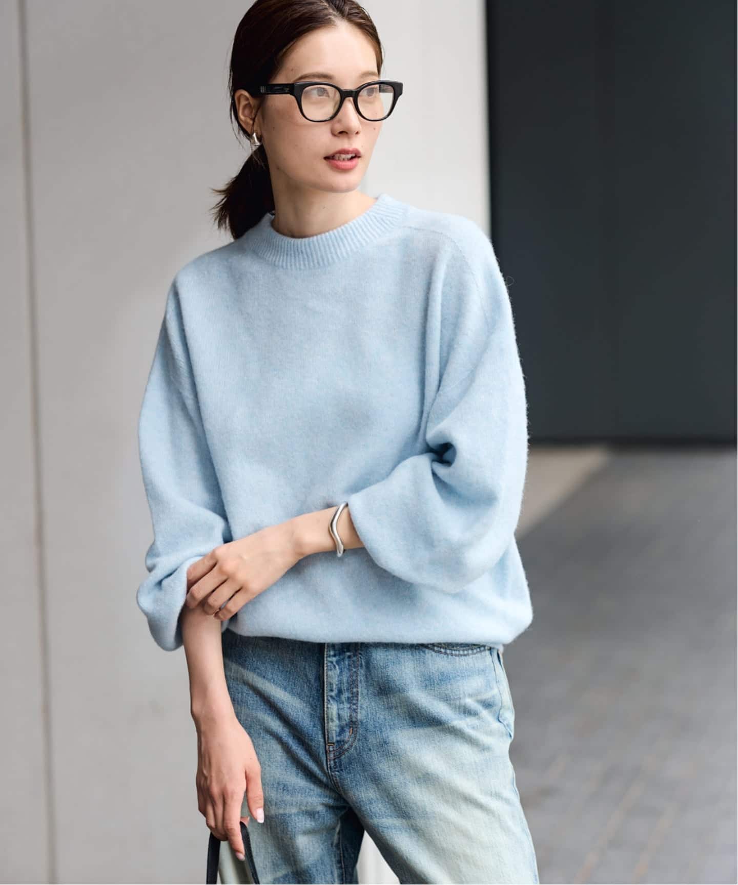 クルーネック ミドルゲージプルオーバー（ニット／セーター