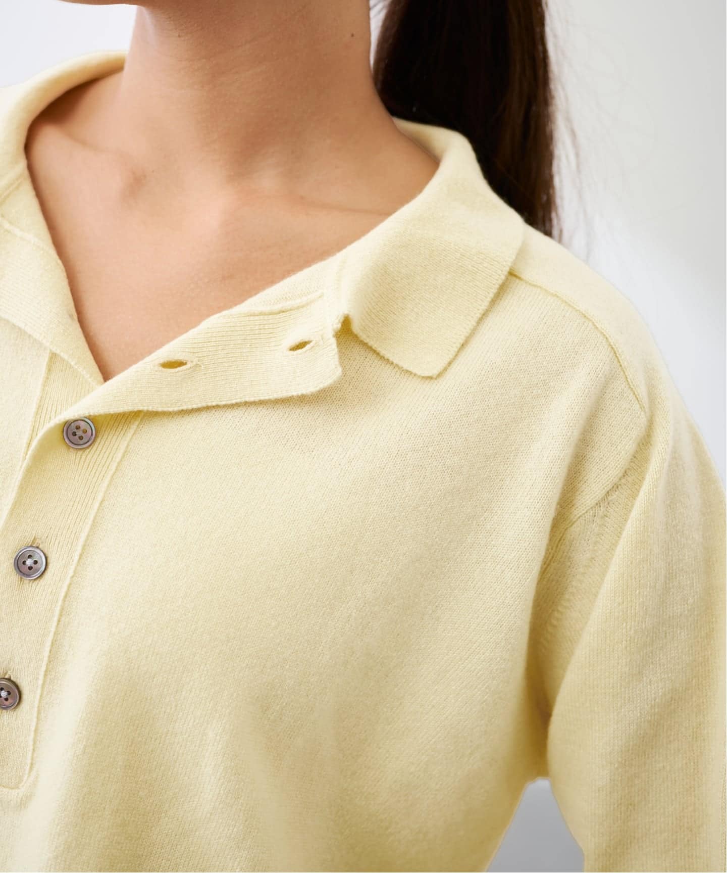 カシミヤロングポロ襟ニット（ニット／セーター）｜FRAMeWORK