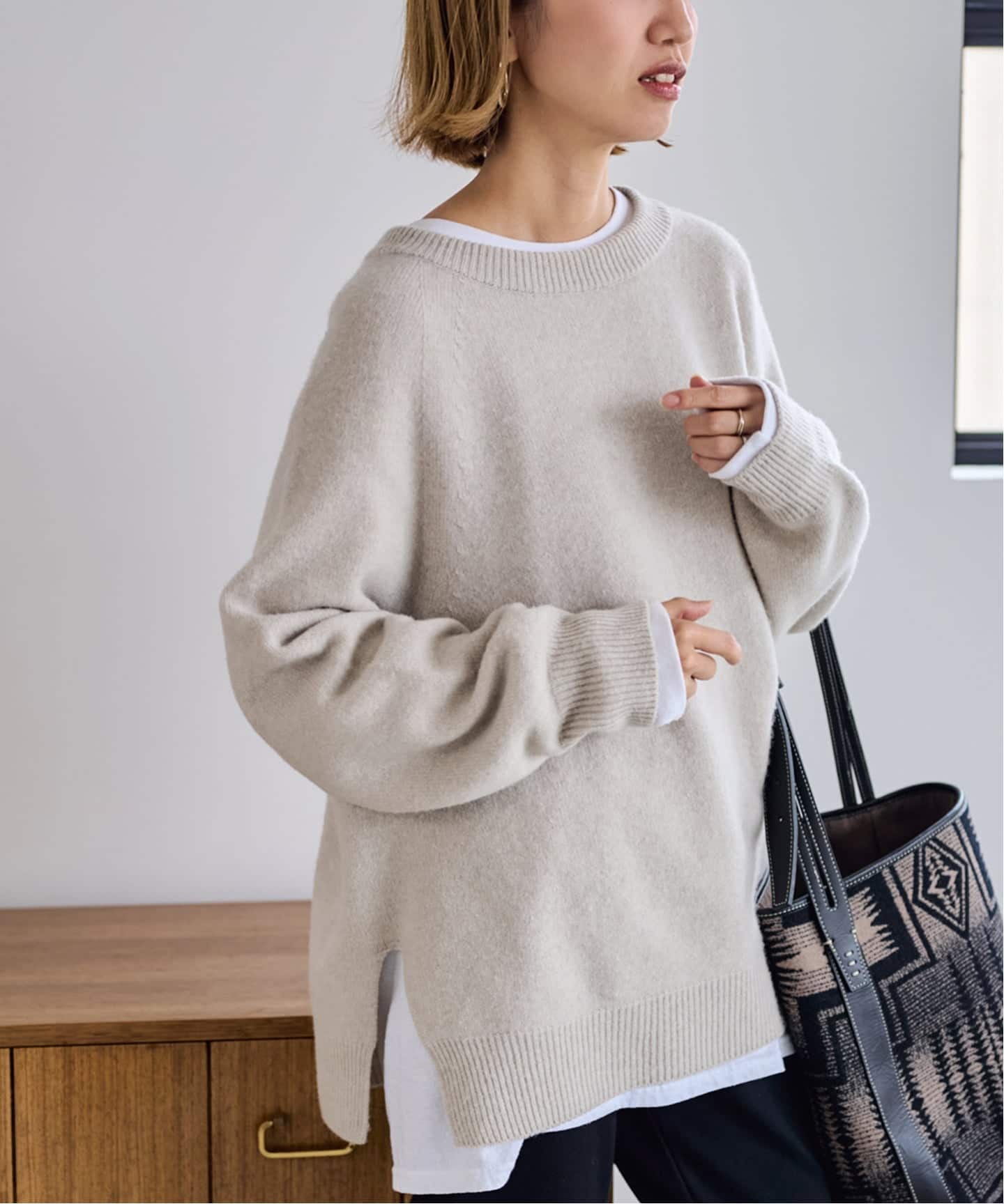 FRAMeWORK ラグランスリーブワイドプルオーバー ≪追加≫ラグランスリーブ ワイドプルオーバー 3（ニット／セーター