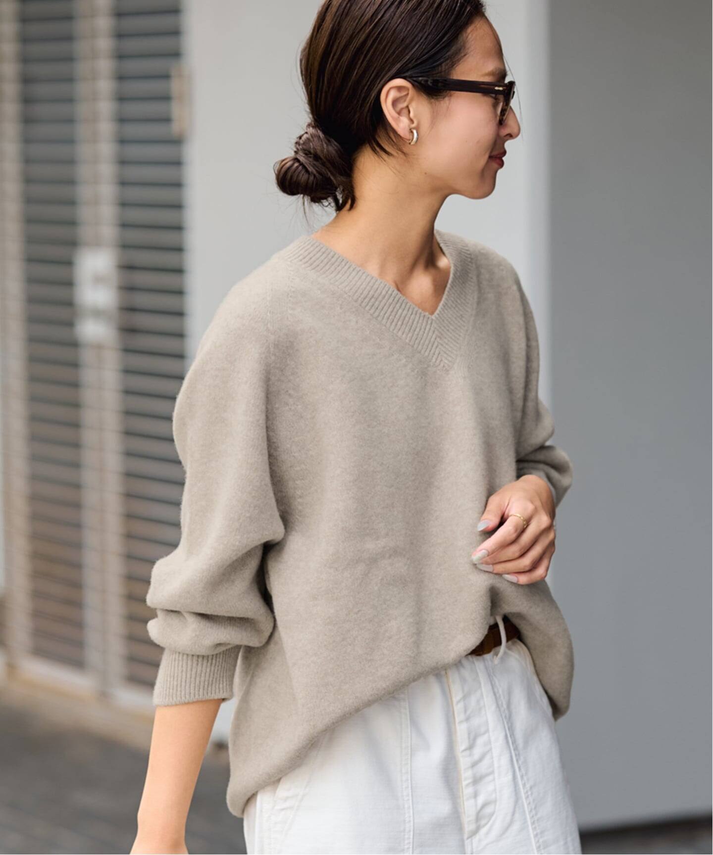 nagi様 フレームワーク ラグランスリーブワイドニット FRAMeWORK