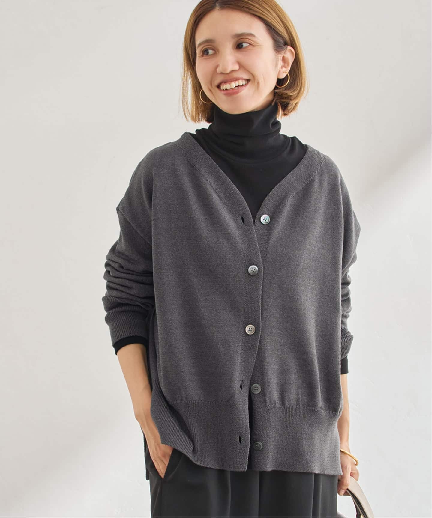 FRAMeWORK 2025AW PL/ウール ワイドVカーディガン PL/ウール ワイドVカーディガン（カーディガン）｜FRAMeWORK（フレーム