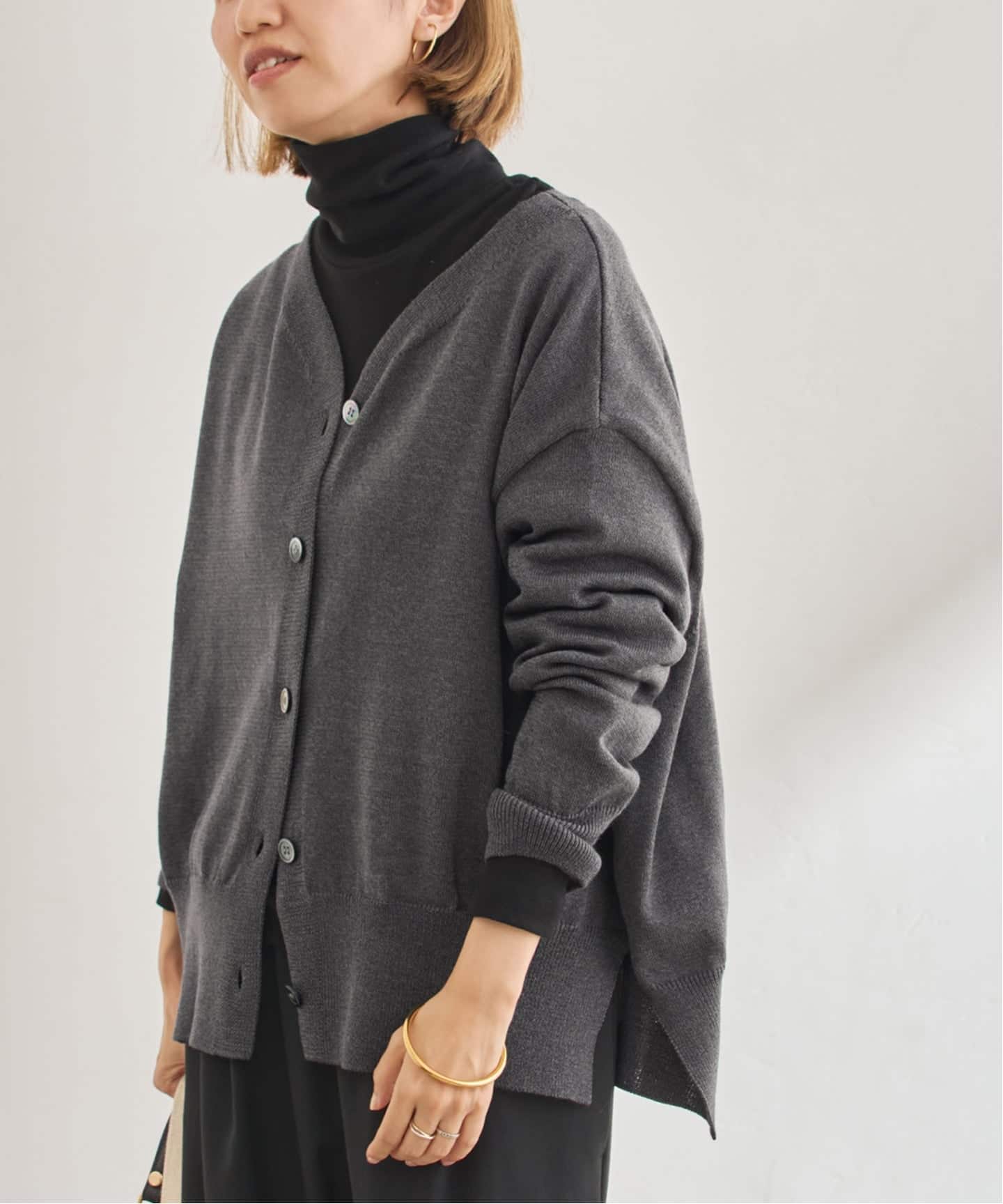 PL/ウール ワイドVカーディガン（カーディガン）｜FRAMeWORK（フレーム