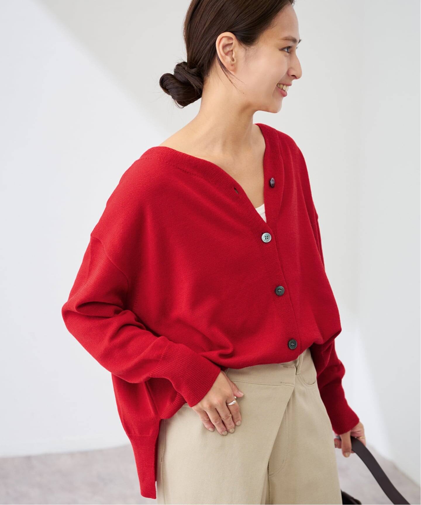 PL/ウール ワイドVカーディガン（カーディガン）｜FRAMeWORK（フレーム