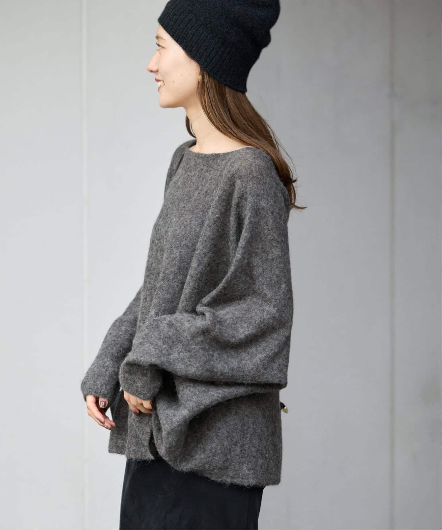 ≪WEB限定追加≫ベビーアルパカmixドルマンニュアンスプルオーバー