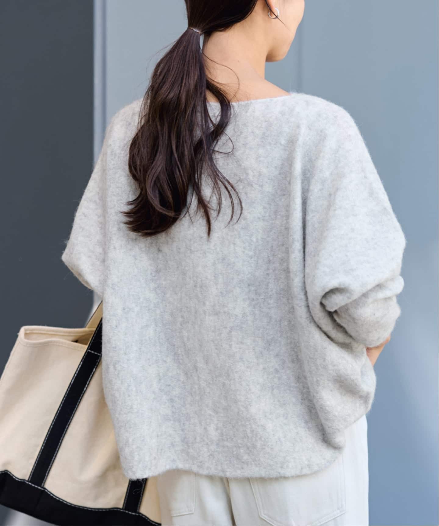 ≪WEB限定追加≫ベビーアルパカmixドルマンニュアンスプルオーバー