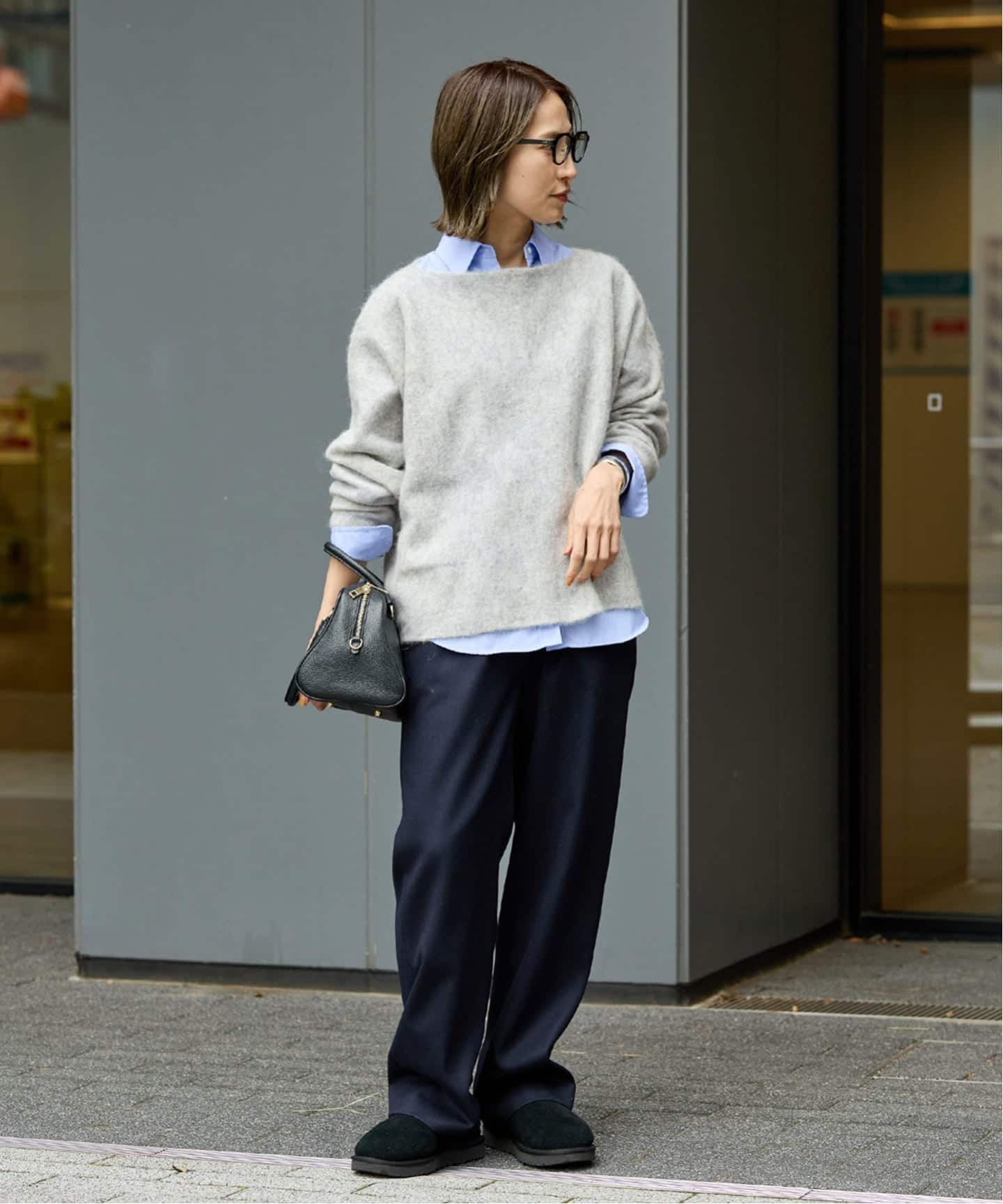 FRAMeWORK 24AW ベビーアルパカ混ドルマンニュアンスプルオーバー FRAMeWORK｜≪WEB限定追加≫ベビーアルパカmixドルマンニュアンスプル