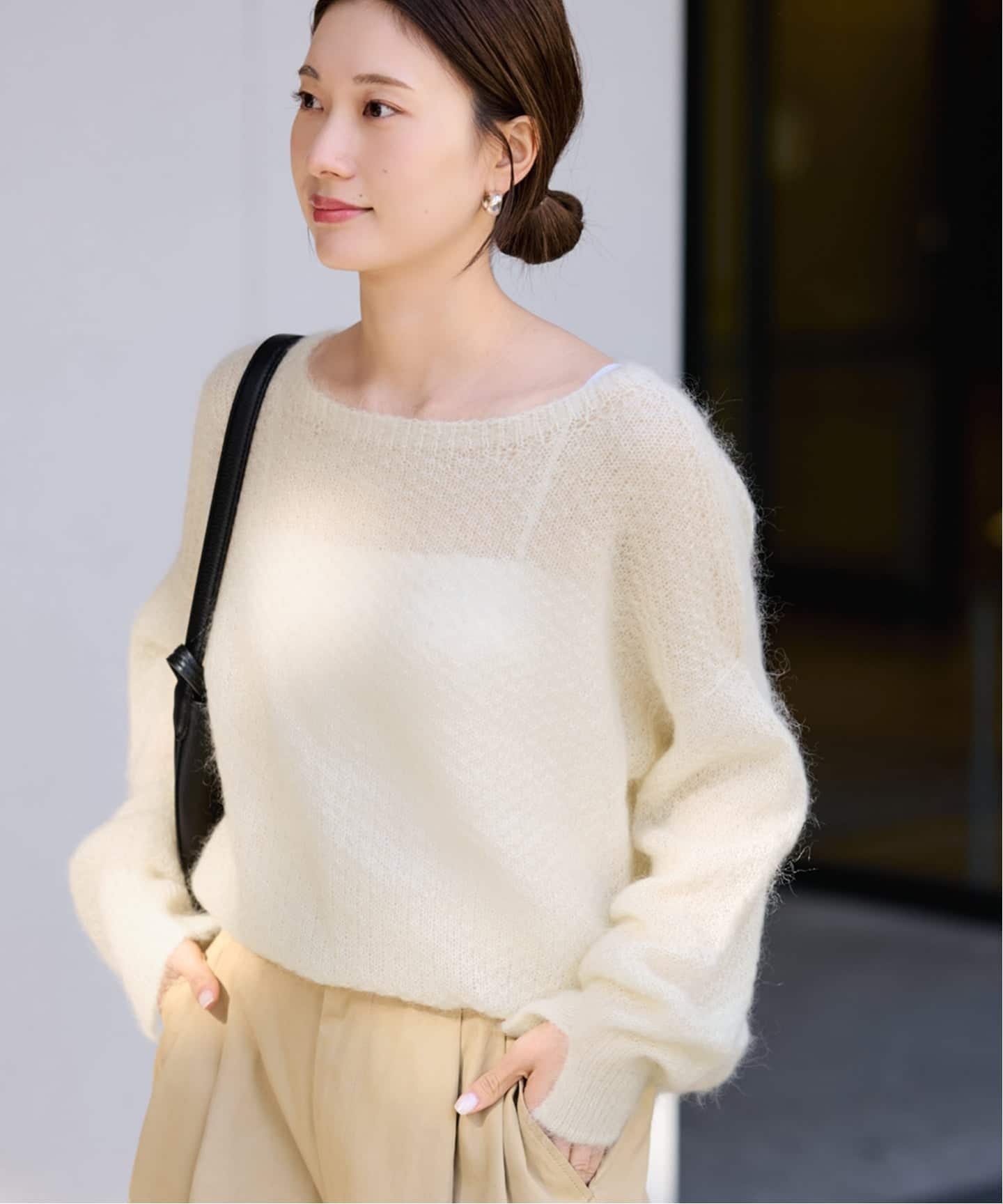 モヘヤmix カノコ柄プルオーバー（ニット／セーター）｜FRAMeWORK