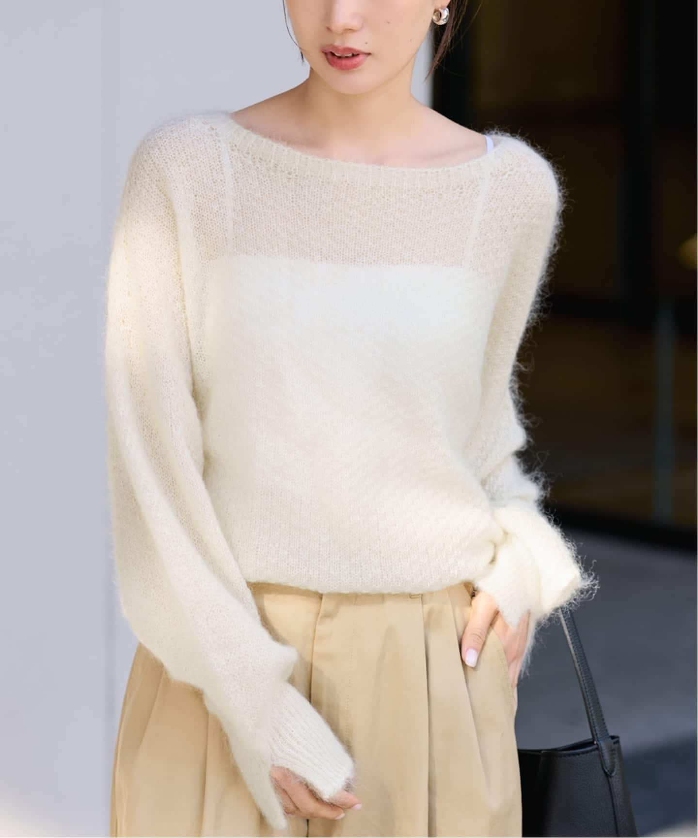 モヘヤmix カノコ柄プルオーバー（ニット／セーター）｜FRAMeWORK