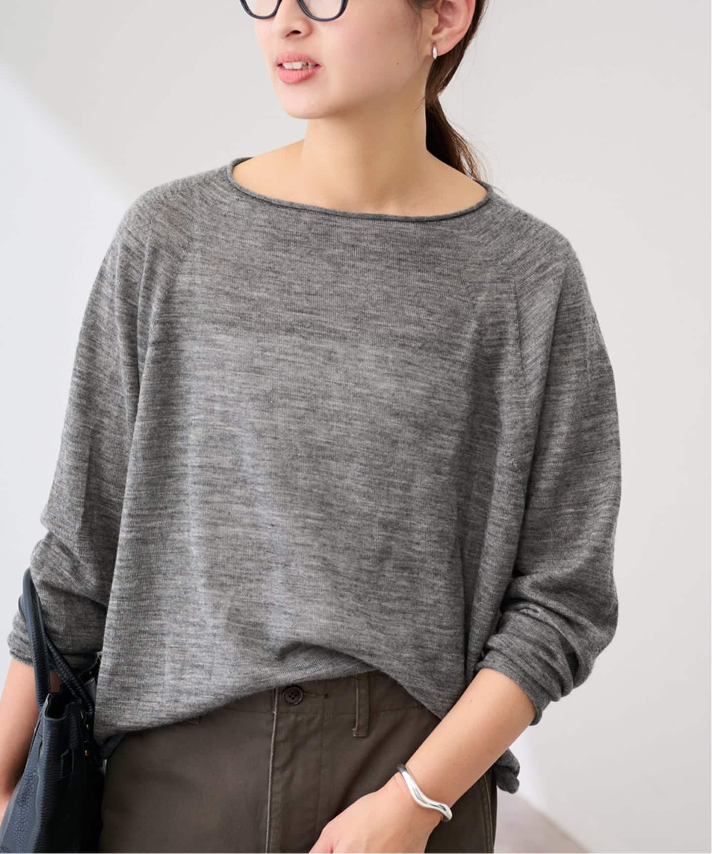 ≪手洗い可≫ウォッシャブルアルパカミックスナイロンポンチョニット