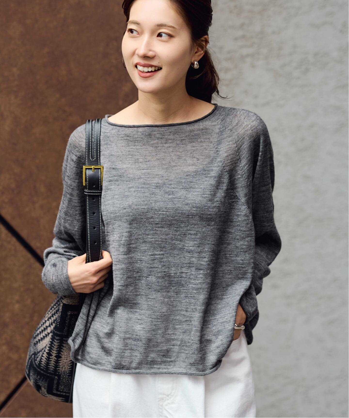 フレームワーク ニットポンチョ ≪手洗い可≫ウォッシャブルアルパカミックスナイロンポンチョニット