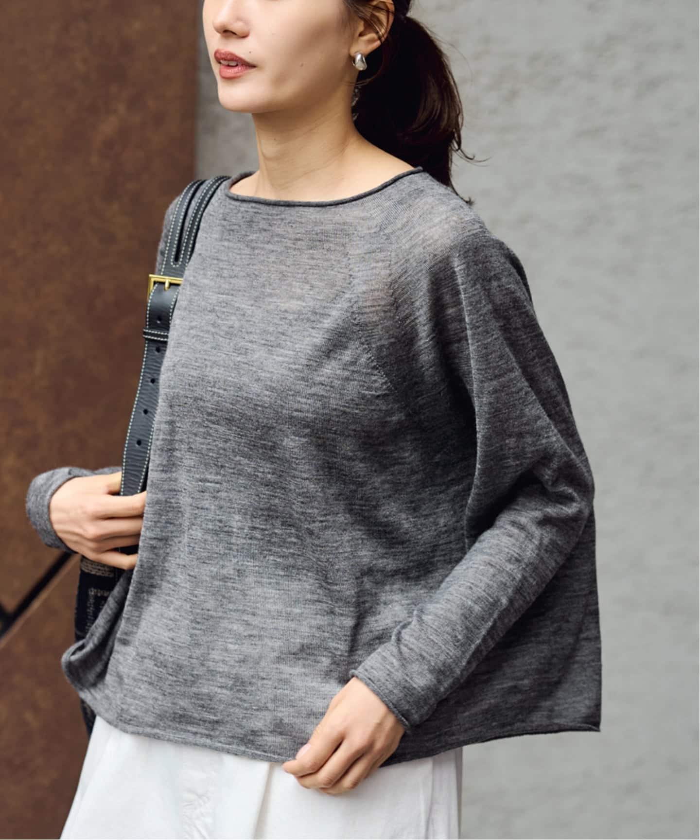 ≪手洗い可≫ウォッシャブルアルパカミックスナイロンポンチョ