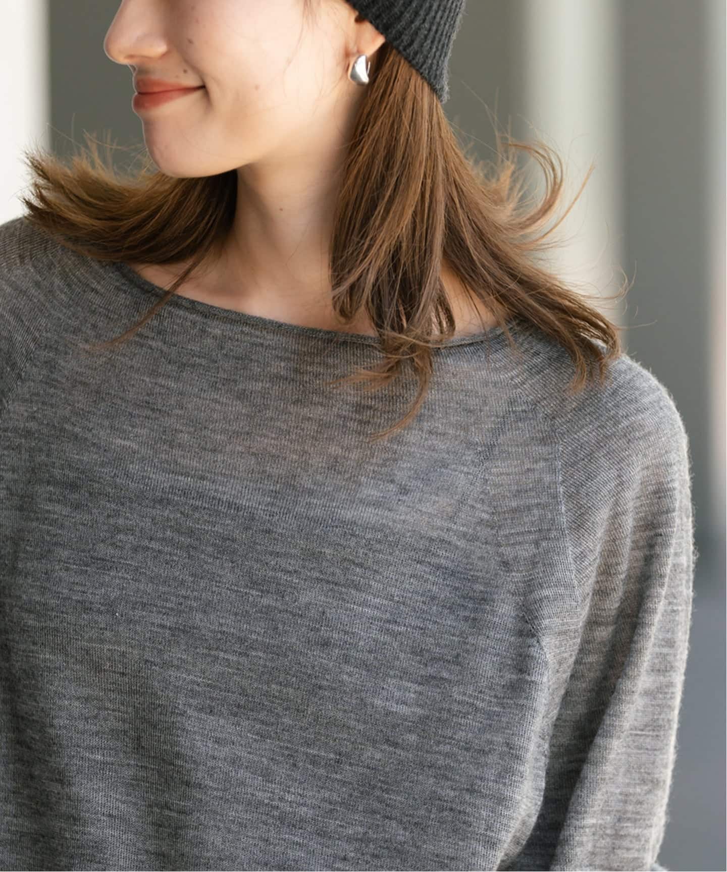 ≪手洗い可≫ウォッシャブルアルパカミックスナイロンポンチョニット