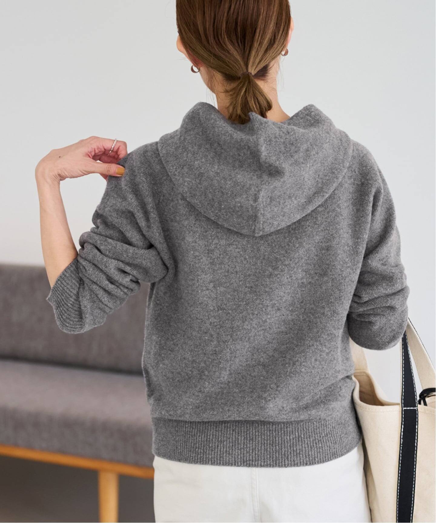 ≪追加≫圧縮ウールフードプルオーバー（ニット／セーター