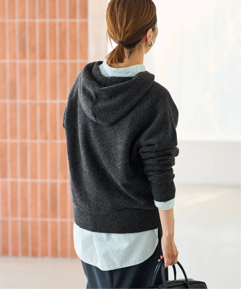 ≪追加予約≫圧縮ウールフードプルオーバー（ニット／セーター  